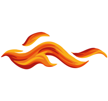 Racing flame car sticker - TenStickers