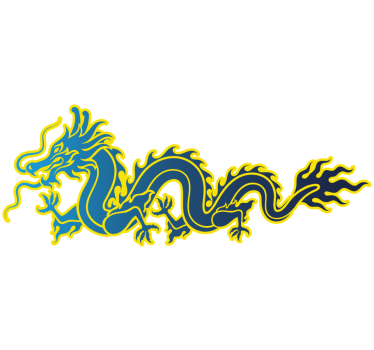 blue flame dragon Car Decal - TenStickers