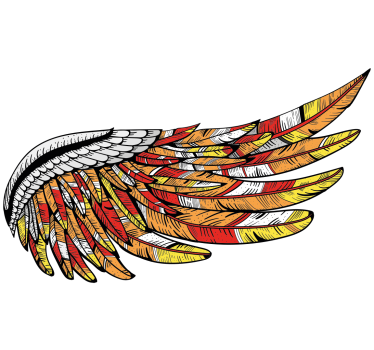 vintage wing Car Decal - TenStickers
