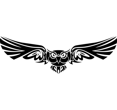 Tribal owl Car Decal - TenStickers