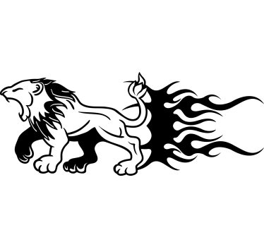 Terrible lion catching you Car Decal - TenStickers