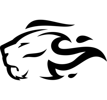 Lion's flame silhouette Car Decal - TenStickers