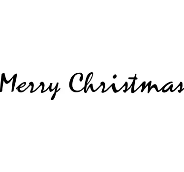Script Merry Christmas wall sticker - TenStickers