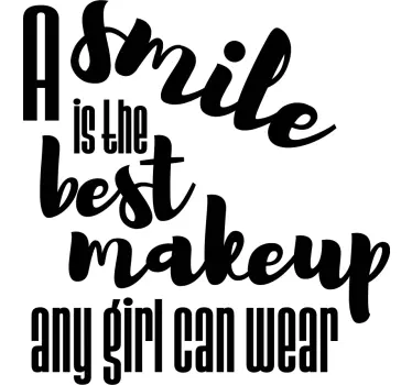 Inspirational smile quote quote sticker - TenStickers