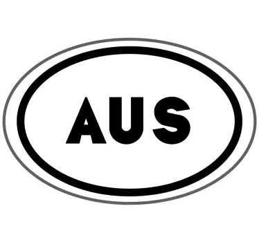 Australia oval Car Decal - TenStickers