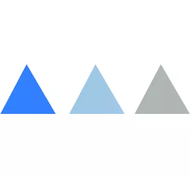 Pack of 30 little gray and blue triangles  baby wall sticker - TenStickers