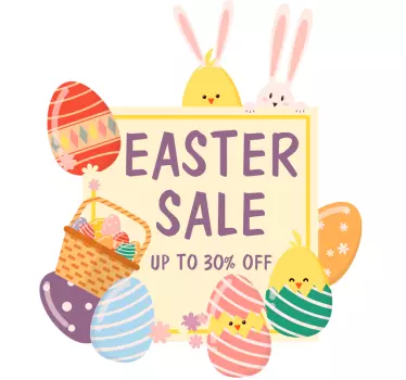 Easter deals  window decal - TenStickers