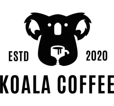 Koala business logo window decal - TenStickers