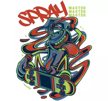 Graffiti spray in skateboard sticker bundle - TenStickers