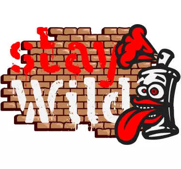 Stay wild graffiti wall sticker - TenStickers