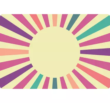 Laptop skin colorful sunburst design - TenStickers