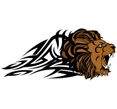tribal colorful lion Car Decal - TenStickers
