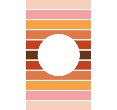 70's sun window sticker - TenStickers