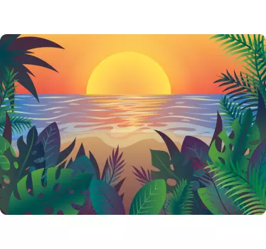 Sunset Ocean Scene laptop skin - TenStickers