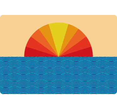 Colorful Sunset Scene laptop skin - TenStickers
