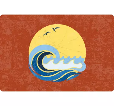 Sunset Ocean Waves laptop skin - TenStickers