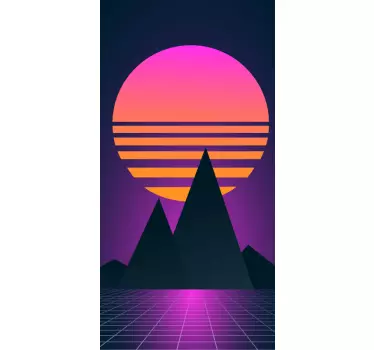 Vintage and retro sun iPhone decal - TenStickers