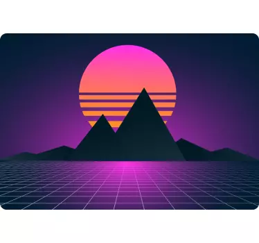 Vintage and retro sun laptop stickers - TenStickers