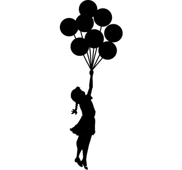 Girl with a Balloon Banksy Wall Art Sticker - TenStickers