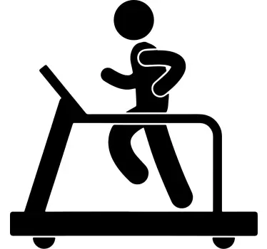 Football sticker treadmill running icon - TenStickers