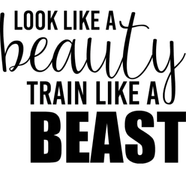 Look like a beauty fitness inspirational quote stickers - TenStickers