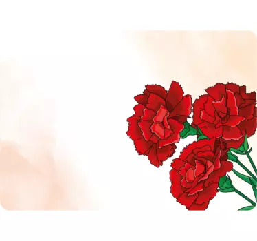 Elegant Carnation Blooms laptop skin - TenStickers