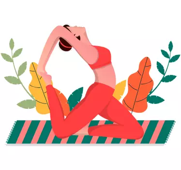 Yoga Pose Illustration health and beauty sticker - TenStickers
