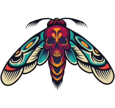 Vintage moth retro wall stickers - TenStickers