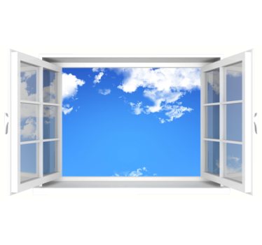 Open Window Wall Sticker - TenStickers