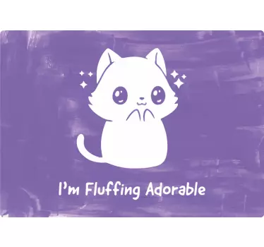 I'm fluffing adorable Anime laptop stickers - TenStickers