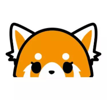 Peeking anime fox window decal - TenStickers
