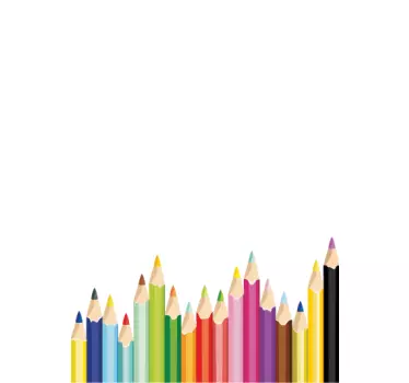 Colouring Pencils Whiteboard Sticker - TenStickers