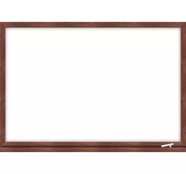 Wooden Frame Whiteboard Decal - TenStickers