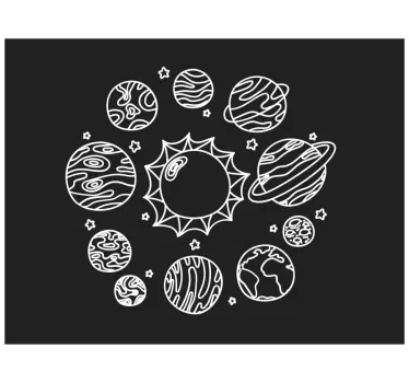 Laptop skin celestial planetary design - TenStickers