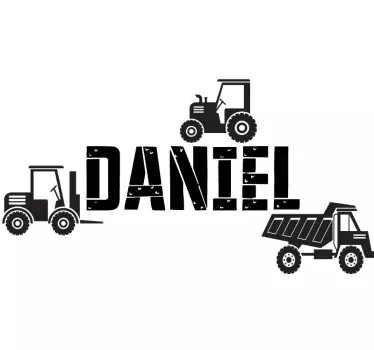 Construction Vehicle Theme wall sticker for kids - TenStickers