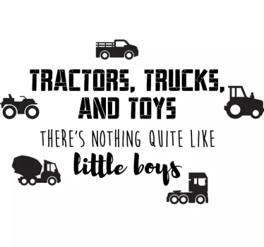 Tractors, trucks and toys.. toy decal - TenStickers