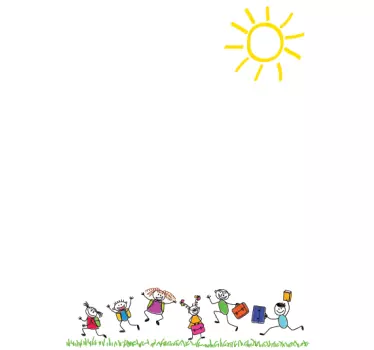 Jumping Children Whiteboard Sticker - TenStickers