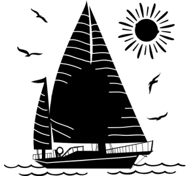 Sailing Motorhome nautical sticker - TenStickers