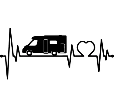 Motorhome Cardiogram  car decal - TenStickers