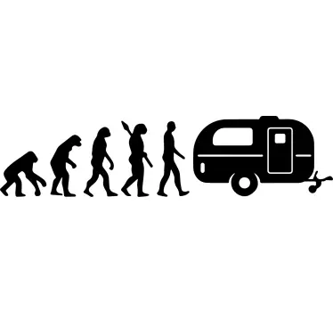 Evolution of man caravan decal - TenStickers