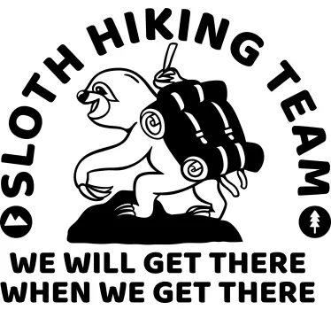 We will get there sloth caravan sticker - TenStickers