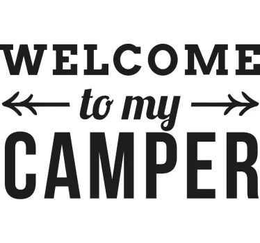 Welcome to my camper caravan decal - TenStickers