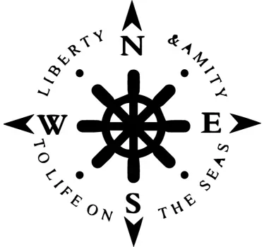 Compass with values Car Decal - TenStickers