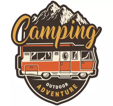 Motorhome camping adventure caravan decal - TenStickers