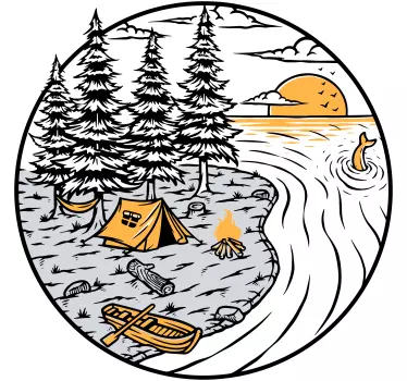 Yellow Campsite Motorhome decal - TenStickers