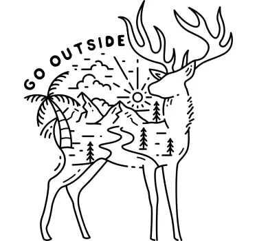Go Outside Deer Motorhome decals - TenStickers