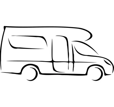 Motorhome Drawing Caravan decal - TenStickers