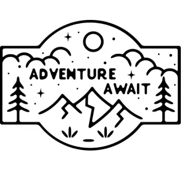 Adventure Awaits Motorhome sticker - TenStickers