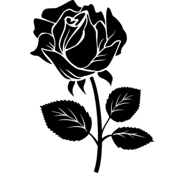 Pretty Bold Rose Decal - TenStickers