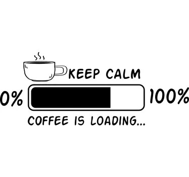 Loading coffee drink wall decal - TenStickers